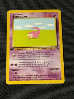 Slowpoke 55/62 - 1st Edition - Pokemon Fossil - Image 1