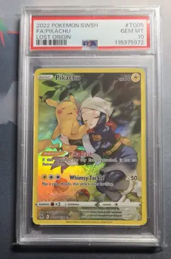 Pokemon Pikachu Full Art TG05 2022 Lost Origin Trainer Gallery PSA 10 GEM MINT - Image 1