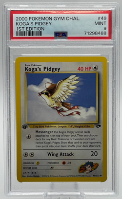 2000 POKEMON GYM CHALLENGE #49 KOGA'S PIDGEY 1ST EDITION PSA 9 MINT - Image 1