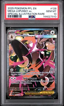 2025 POKEMON PHANTASMAL FLAMES SPECIAL ILLUSTRATION RARE MEGA LOPUNNY EX PSA 10 - Image 1