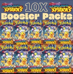 Pokemon TCG: Surging Sparks Booster Packs (Random Artwork, Lot of 10) - Image 1