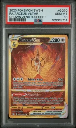 2023 Pokemon Crown Zenith Arceus Vstar #GG70 PSA 10 - Image 1