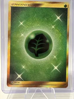 Pokemon Grass Energy 167/145 SM: Guardians Rising Secret Rare Holo English - Image 1