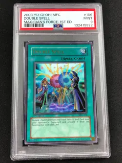 Yugioh 2003 Double Spell 1st MFC-106 PSA 9 Ultra Rare - Image 1