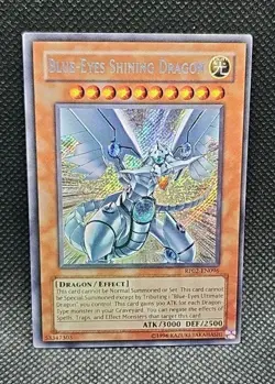 2009 Yu-Gi-Oh! RP02-EN096 Retro Pack 2 Blue-Eyes Shining Dragon ORIGINAL PRINT - Image 1