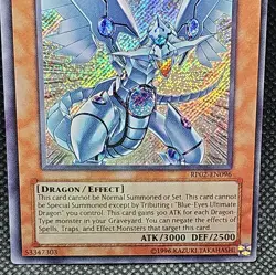 2009 Yu-Gi-Oh! RP02-EN096 Retro Pack 2 Blue-Eyes Shining Dragon ORIGINAL PRINT - Image 3