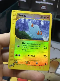 Phanpy 100/147 Aquapolis 2002 Reverse Holo E-Series Vintage Pokemon Card TCG - Image 3