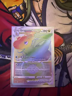 Pokemon Dragonite VSTAR 081/078 GO Secret Rare Holo 280 HP Giga Impact Card - Image 1