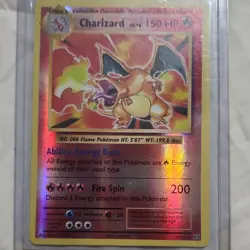 Pokemon Charizard Evolutions Holo Rare 150 HP Card 11/108 English 2016 - Image 1