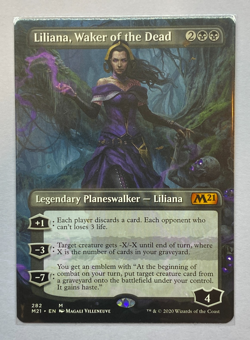 MTG - Core Set 2021 - Liliana, Waker of the Dead - Borderless - NM - Image 1