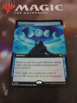 Mtg. Lunar Insight. Foil Borderless. Foundations. Pack Fresh - Image 1
