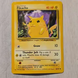 1999 Pokemon Base Set Pikachu 58/102 Yellow Cheeks Near Mint - Image 1