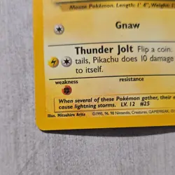 1999 Pokemon Base Set Pikachu 58/102 Yellow Cheeks Near Mint - Image 2