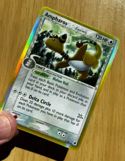 Pokemon TCG AMPHAROS 1/101 Delta Species. HoloFoil. EX Dragon Frontiers. NM/M - Image 1