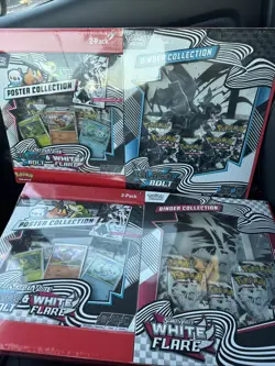 Pokemon Black Bolt and White Flare Binder + Poster Collection Sam's Club Bundles - Image 1
