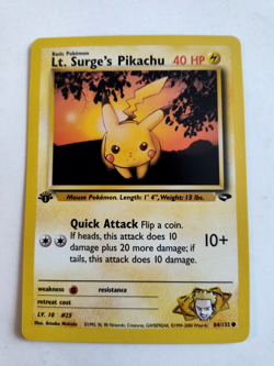 2000 Pokemon TCG Gym Challenge 1st Edition Pikachu #84/132 - NM - Image 1