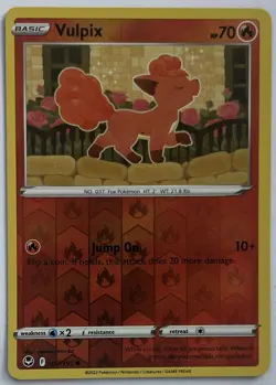 Vulpix 017/195 Common Silver Tempest Pokemon Reverse Holo Near Mint - Image 1