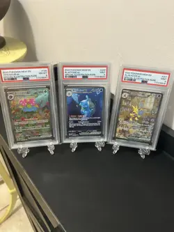Lot Of 3 SIR Pokemon Mew 151 - Blastoise EX PSA 9 Alakazam PSA 9 Venusaur PSA 8 - Image 2