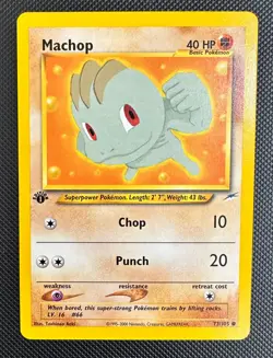 Pokemon 2002 Neo DESTINY 1st Edition MACHOP 73/105 NM - never played - Image 1