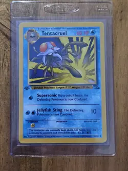1st Edition Tentacruel NEAR MINT - Uncommon 44/62 Fossil 1999 - WOTC Pokemon TCG - Image 1