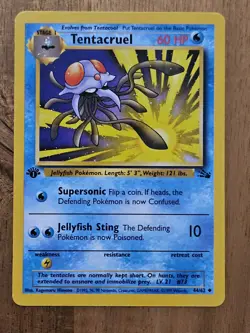 1st Edition Tentacruel NEAR MINT - Uncommon 44/62 Fossil 1999 - WOTC Pokemon TCG - Image 2
