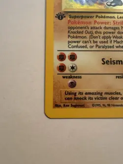 1999 Pokemon Base Set Machamp 8/102 1st Edition Holo Rare Wizards English - Image 4