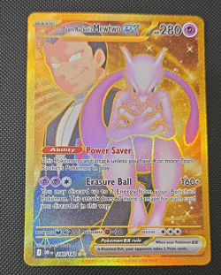 Pokemon Team Rocket's Mewtwo ex Full Art Holo Hyper Rare EX 240/182 Sv10 - Image 1