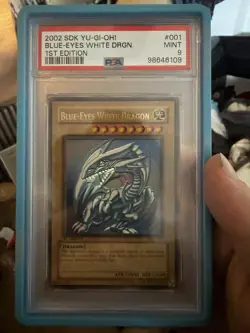 Yugioh Blue Eyes White Dragon 1st Ed Ultra Rare Starter Deck Kaiba SDK-001 PSA 9 - Image 1