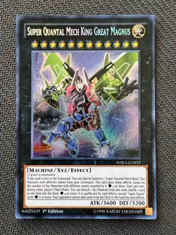 Yugioh Super Quantal Mech King Great Magnus 1st Edition Secret R WIRA-EN037 NM - Image 1