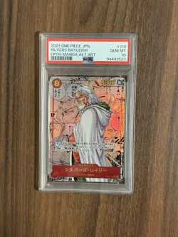 2024 One Piece Japanese OP08 Manga Alternate Art #118 Silvers Rayleigh PSA 10 - Image 1