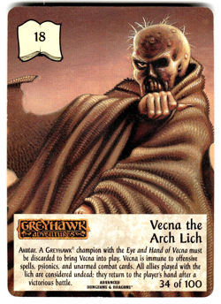 1994 TSR Spellfire Master the Magic: Card #18 Vecna the Ach Lich - Image 1