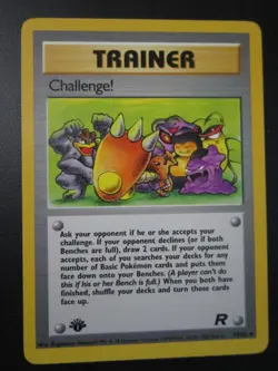 CHALLENGE! TRAINER POKEMON CARD 1ST EDITION 74/82 ROCKET NON HOLO NEV PLAYED NM- - Image 1
