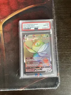 Pokemon Celebi VMAX Secret Rare Holo 199/198 Chilling Reign PSA 10 Card Rainbow - Image 1