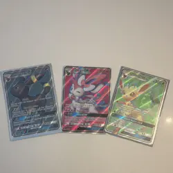 Pokemon TCG Sun & Moon GX Full Art 7-Card Lot Umbreon Leafeon Sylveon rainbow - Image 3