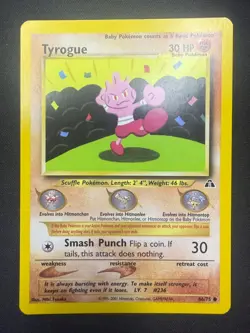 Tyrogue 66/75 | Neo Discovery WOTC Vintage Pokemon Card | NM - Image 1