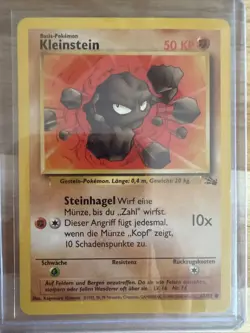 GERMAN Geodude 47/62 Fossil Set - Common Pokemon Card - LP - Image 1