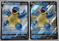 2 Blastoise V SWSH101 Sword & Shield Promo Full Art Holo Cards - Image 1