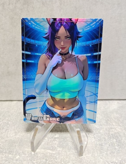 Yoruichi Trading Card Waifu Goddess Story Anime Girl holo Karte Manga Full Art - Image 1