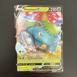 Venusaur V SWSH100 ULTRA RARE HOLO Black Star Promo Pokemon TCG Card - Image 1