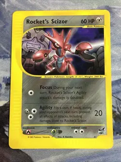 Rocket's Scizor Best of Game non-holo RARE Promo #4 Card Black Star Promo - Image 1