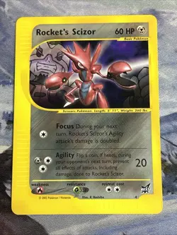 Rocket's Scizor Best of Game non-holo RARE Promo #4 Card Black Star Promo - Image 3