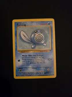 Pokemon TCG Poliwag Base Set 59/102 Regular Unlimited Common - Image 1