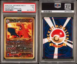 PSA 5 Charizard - No.006 Japanese Premium File 2 Neo NO.006 Pokemon Slab Graded - Image 3