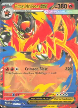 Pokemon TCG - Mega Emboar ex - ME: Ascended Heroes 031/217 NM - Image 1