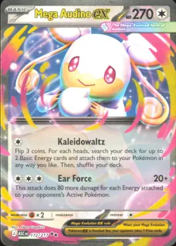 Pokemon TCG - Mega Audino ex - ME: Ascended Heroes 172/217 NM - Image 1