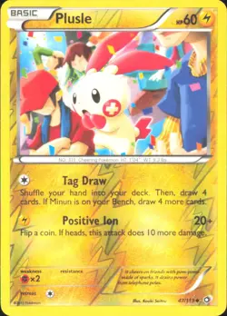 Pokemon TCG - Plusle Legendary Treasures 47/113 MP - Image 1