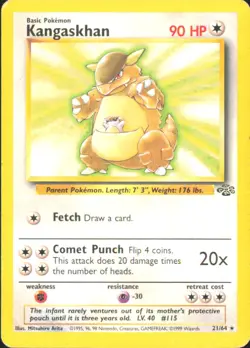 Pokemon TCG - Kangaskhan (21) Jungle 21/64 HP - Image 1