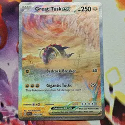 Great Tusk EX SIR Holo Foil Scarlet & Violet Base Set 246/198 NM Pokemon TCG - Image 1