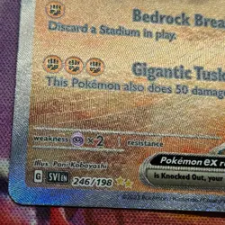 Great Tusk EX SIR Holo Foil Scarlet & Violet Base Set 246/198 NM Pokemon TCG - Image 2