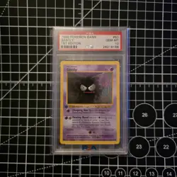 Pokemon PSA 10 GEM MINT Gastly 1st Edition Base Set Shadowless 1999 Card 50/102 - Image 1